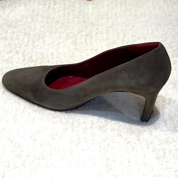 Charles Jourdan Paris 9-1/2 AA Gray Suede, Made in Spain - Picture 1 of 9